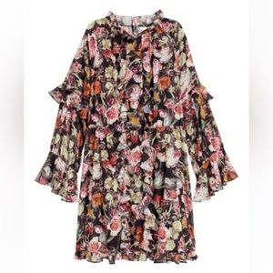 H&M Wide-cut Ruffle-trimmed Women’s Dress, size 12